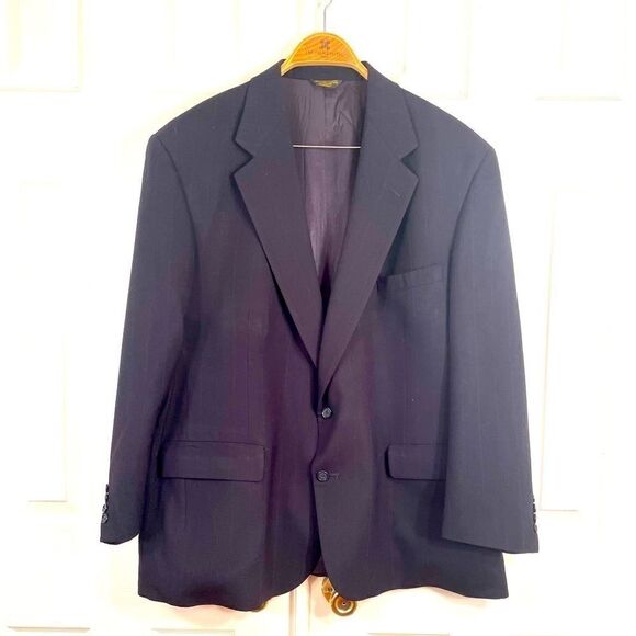 MENS BLAZER CHARCOAL 100% WORSTED WOOL S-42R - Picture 1 of 5